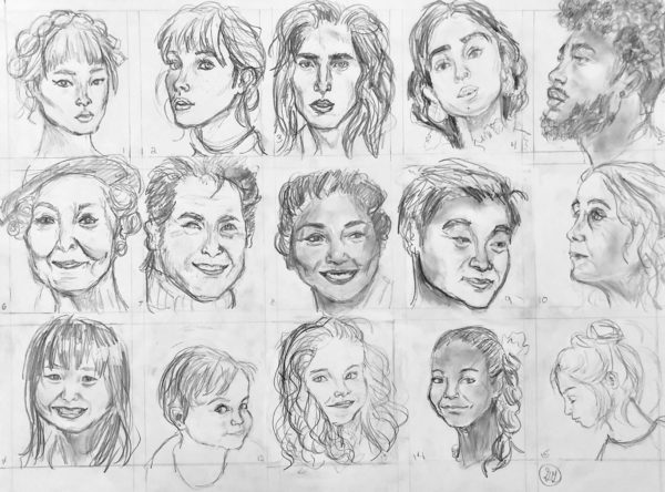 Anatomy Drawing Marathon: Pencil Drawings