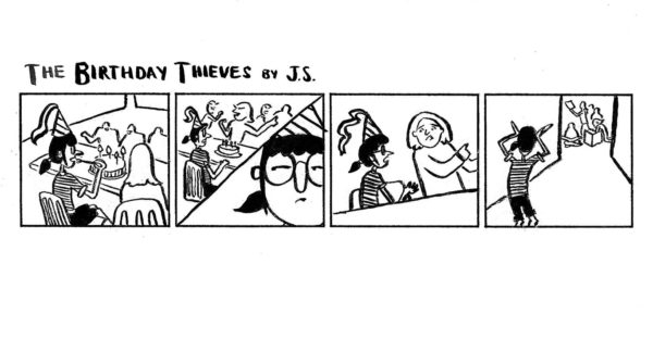 Birthday Party Comic, Julie Sharpe