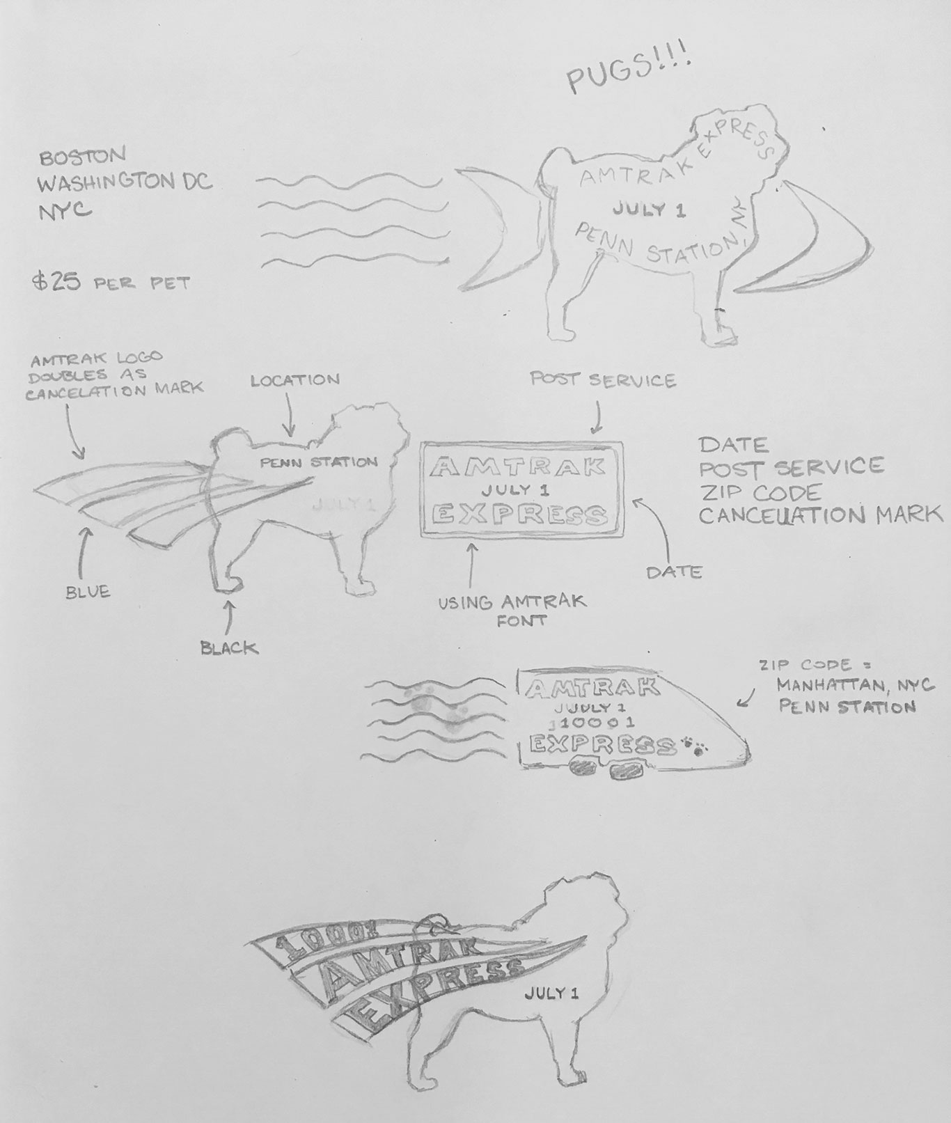 NYT Postmark Stamps, Lauryn Welch