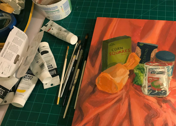 Acrylic Still Life Painting, Julie Sharpe