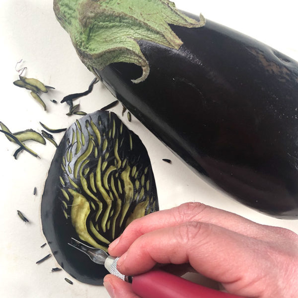 Carving an Eggplant