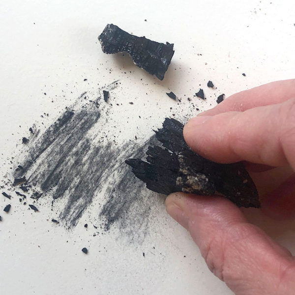Homemade art supplies: charcoal