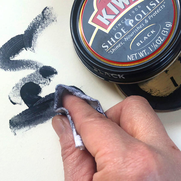Homemade Art Suppliess: Drawing with Shoe Polish