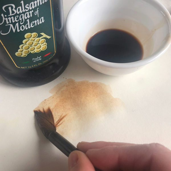 Home Art Supplies: Painting with Balsamic Vinegar
