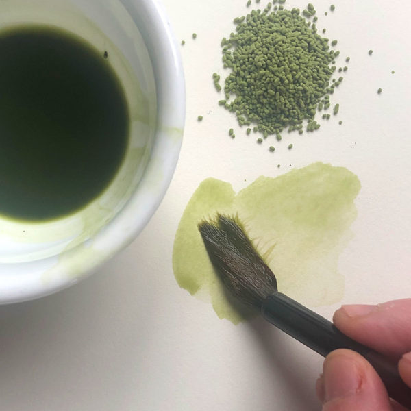 Home Art Supplies: Painting with Matcha Powder
