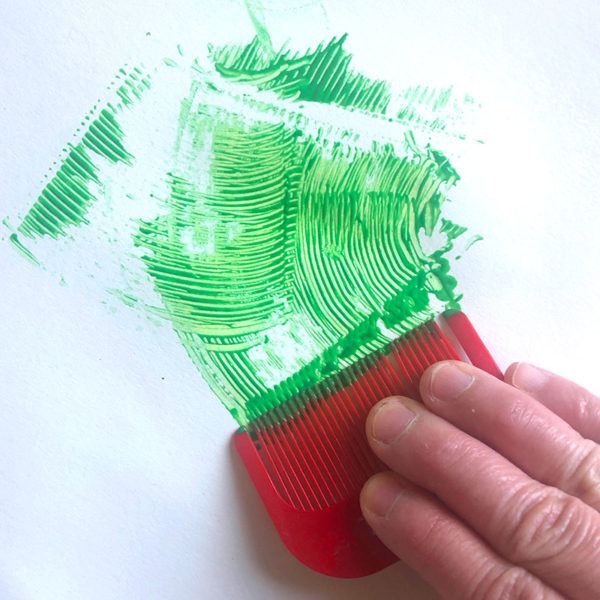 Home Art Supplies: Painting with a Comb