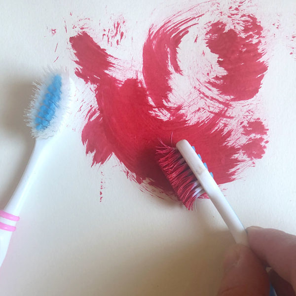 Home Art Supplies: Painting with a Toothbrush