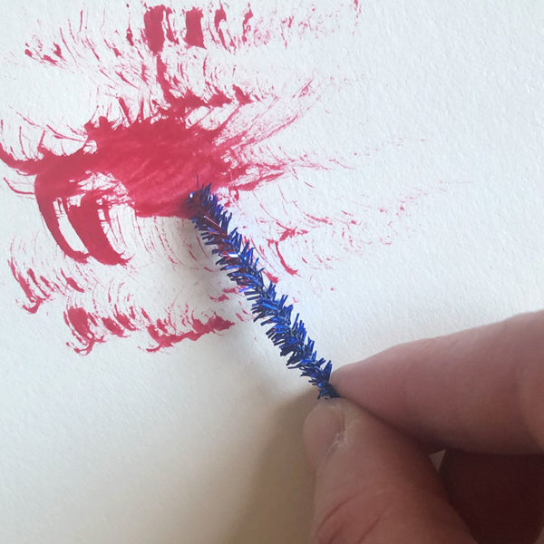 Home Art Supplies: Painting with a Pipecleaner