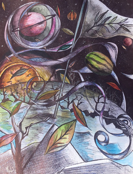 Madeline Bedrosian, Ballpoint Pen Drawing