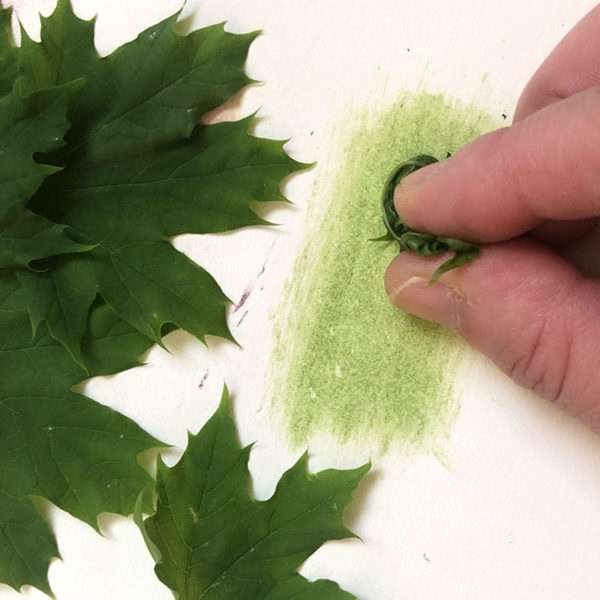 Home Art Supplies: Painting with Leaves