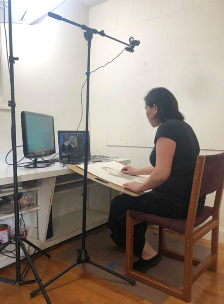 Teaching Art Online: Setting up for an Online Art Demo