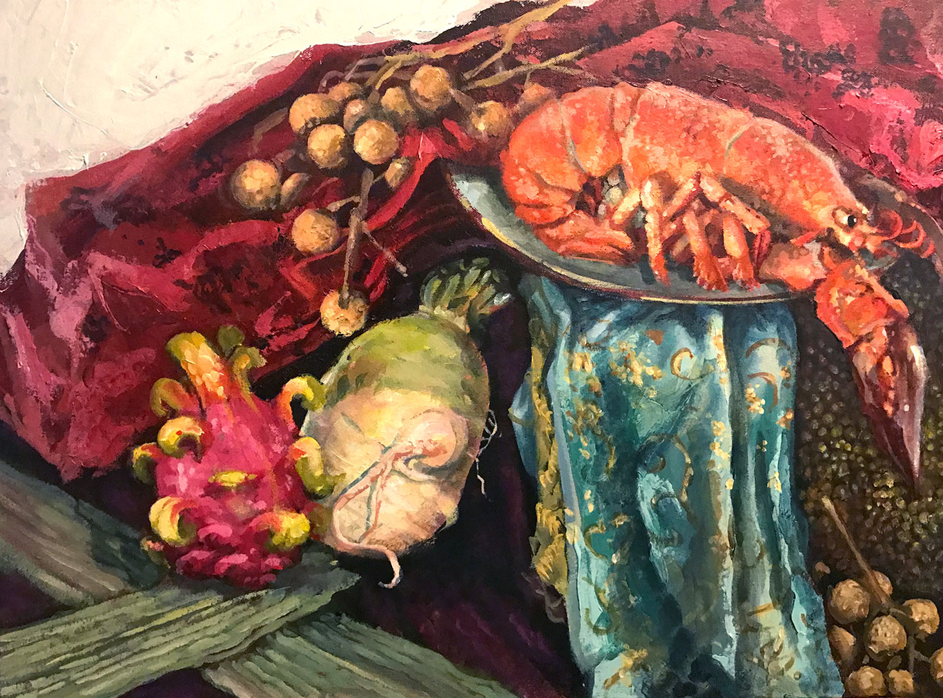 Acrylic Still Life Painting, Alex Rowe