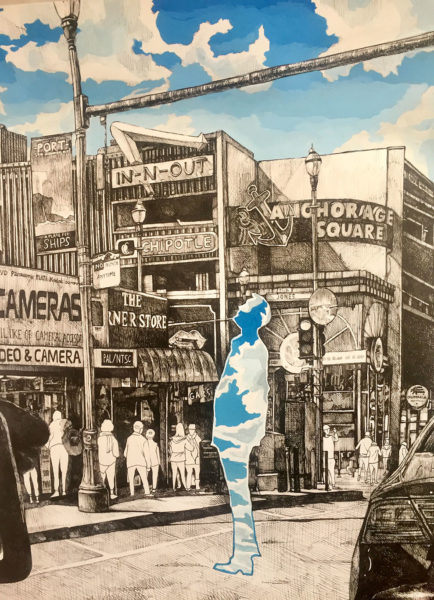 Mixed Media Drawing, Christina Wu