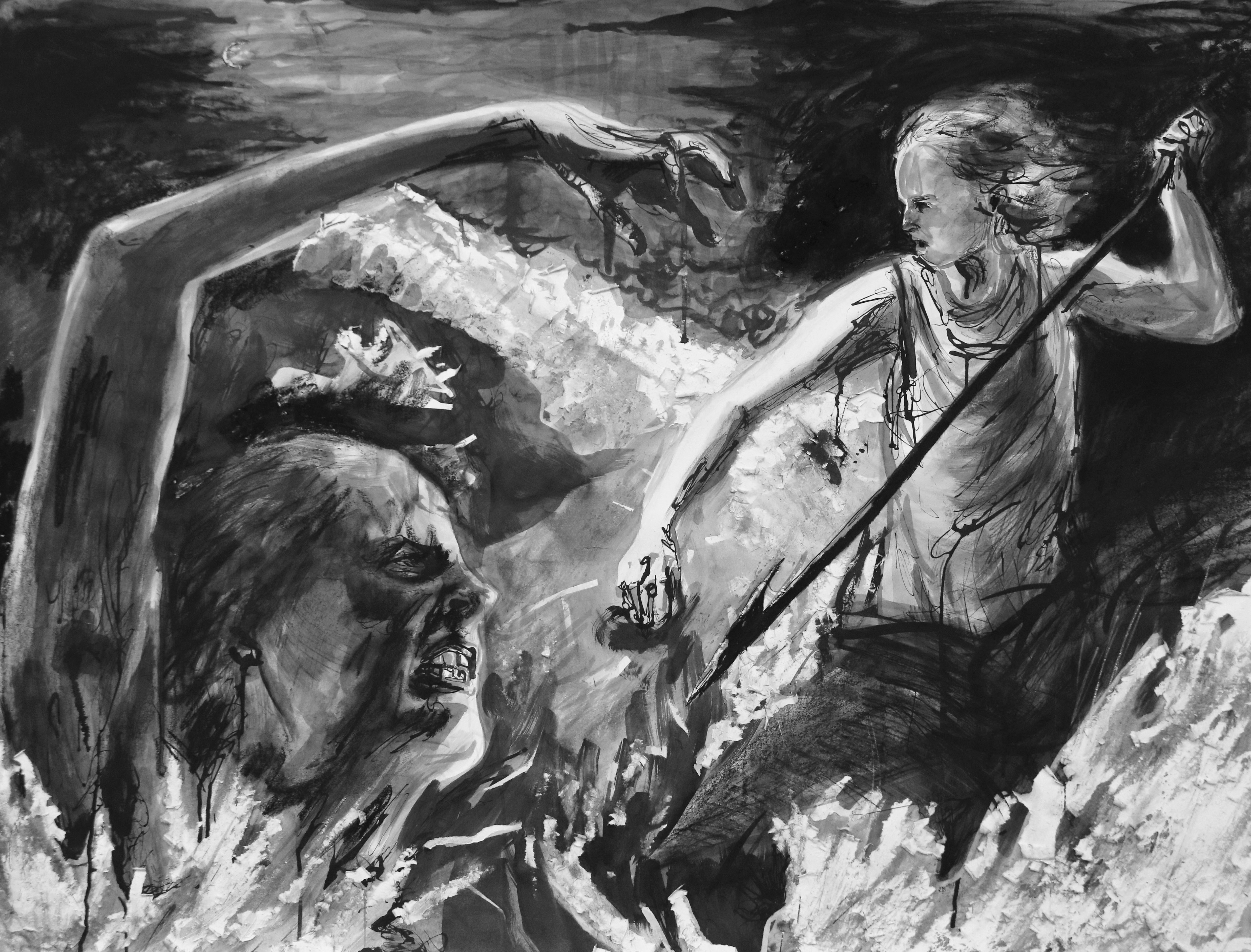 Mixed Media Drawing, Elsa Hillis