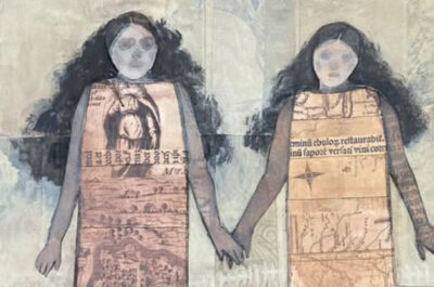 mia collage mixed media painting