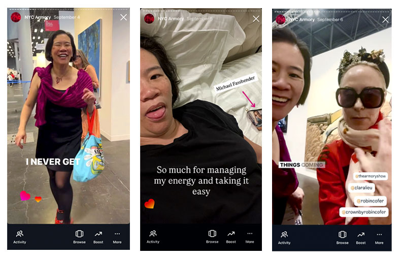 IG stories armory show clara