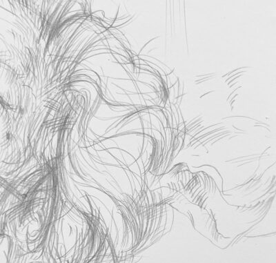 Clara silverpoint drawing mama