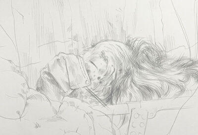 Clara silverpoint drawing mama