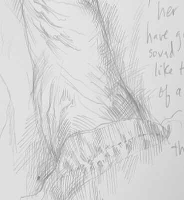 Clara silverpoint drawing mama