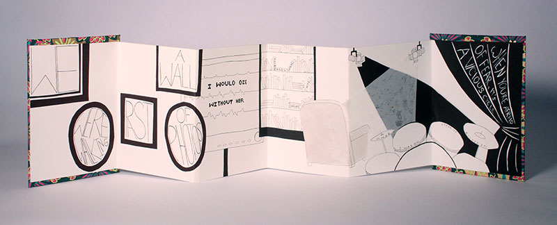 3D book binding accordion book